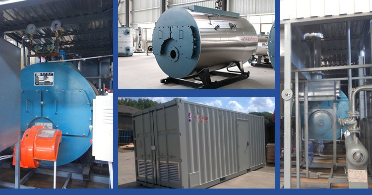 0.5 1 2 3 4 5 6 ton gas or oil steam output portable mobile container boiler