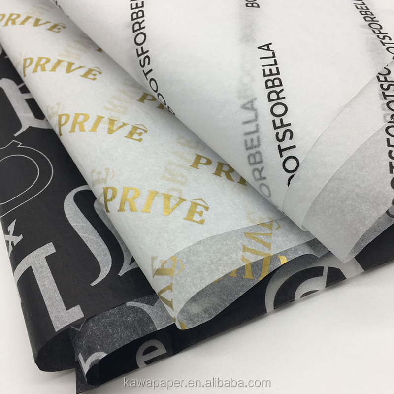 28gsm Custom Coloured branded names logo tissue paper printed wrapping paper for shoe clothes