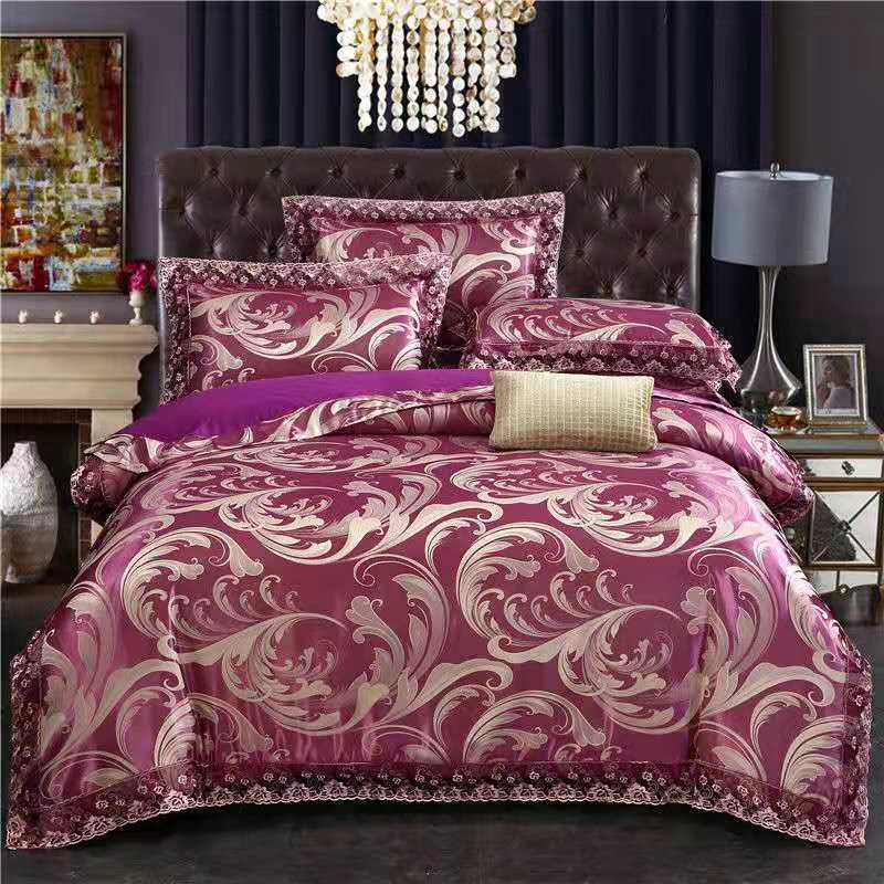 4-piece Tradition collection, Duvet Set, Sateen Weave with Jacquard,  Queen/king bedding sets