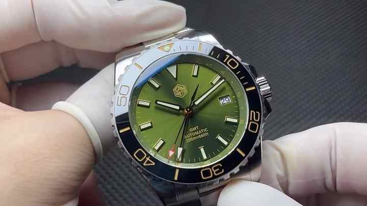 San Martin 39mm Diver GMT Watch - NH34 Automatic, Stainless Steel
