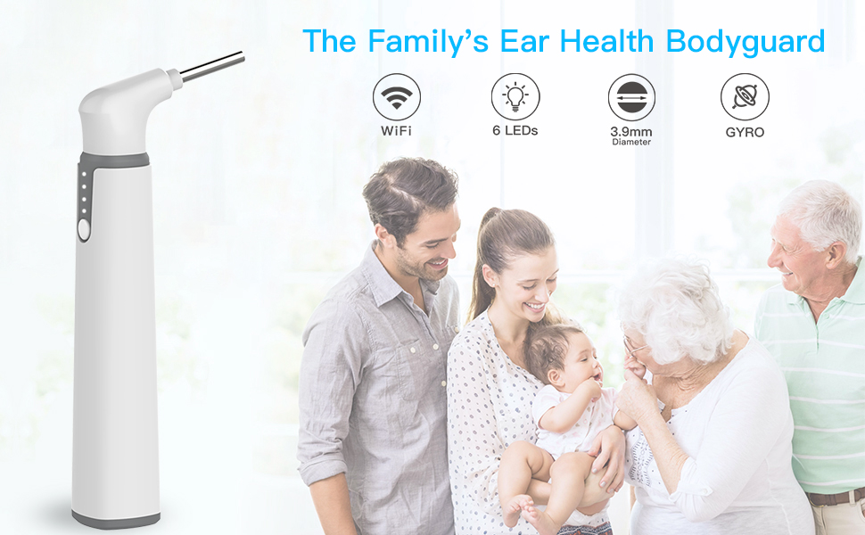 Portable SA39W 3.9mm Ear cleaner wifi digital otoscope description image 2