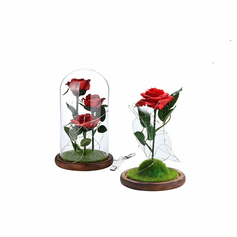 Изготовленный На Заказ цветной стеклянный купол с розой лучшее качество с лучшей ценой