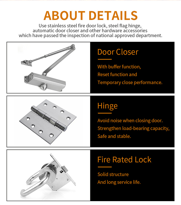 8 x 4 fire proof garage doors emergency steel fire rated door in guangdong