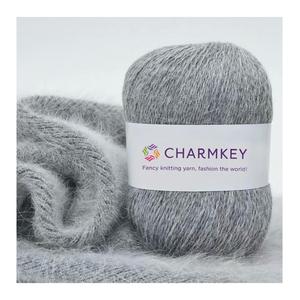 Charmkey Wholesale Multi Colors Long Hair Mink Cashmere blended Yarn For Hand knitting