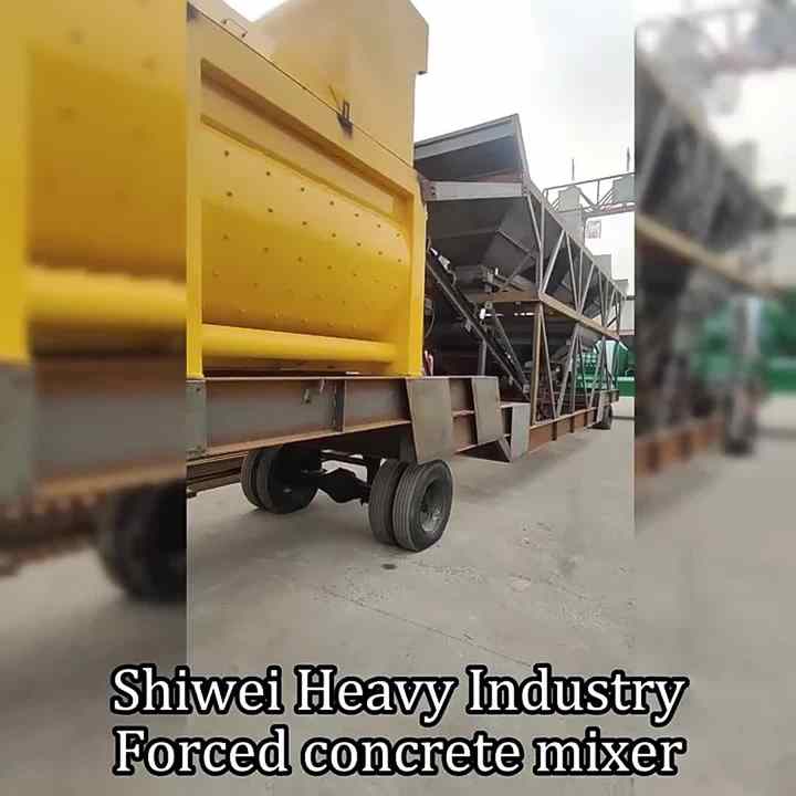 Js1000 Motor ShiWei Js1000 Twin Shaft Forced Concrete Mixer with Engine & Motor 3M/H ...