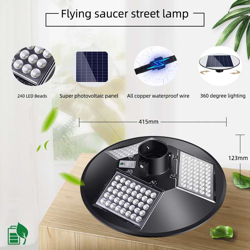 LED solar UFO garden  light  IP65 aluminum