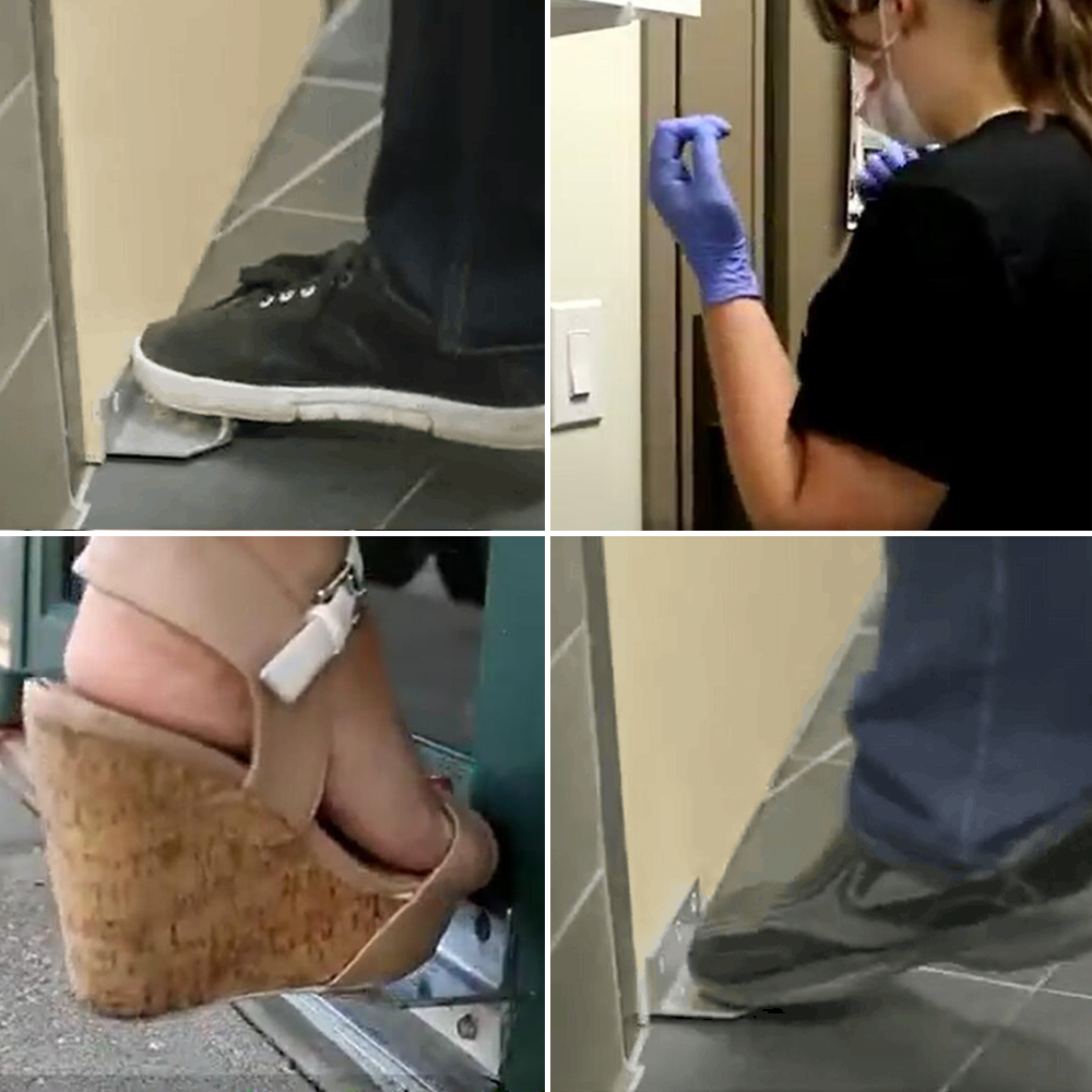 Keine Touch Schritt Schiebe Hand Freies StepnPulls Fuß Betrieben Tür Pull Opener Für Bad