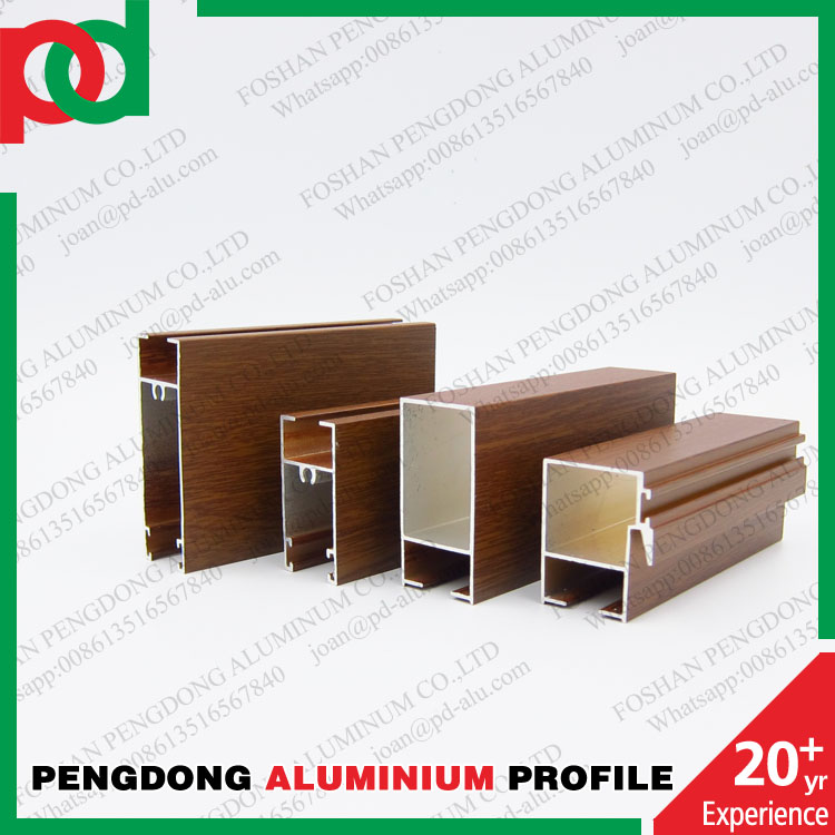 Aluminium Profiles Wooden Color For Windows and Doors Serie25