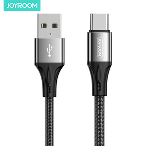 Joyroom fast charging durable nylon braided type c usb cable 3a