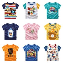 Summer cartoon girls low price wholesale short-sleeved T-shirt boys clothing children's boutique clothing made in China