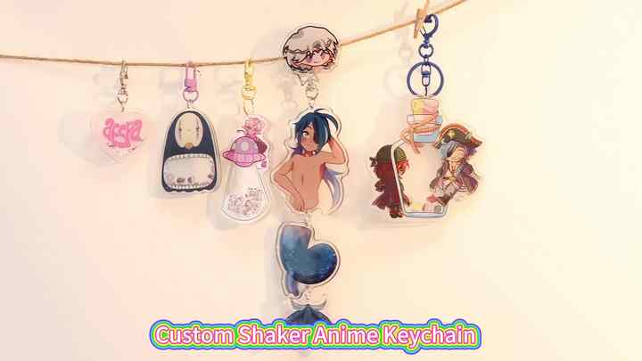 Custom Shaking Charm Charms Transparent Acrylic Keychains
