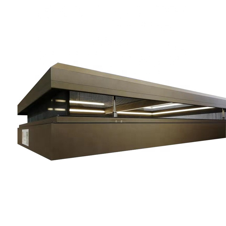 Big size aluminum profile LED lighting electric automatic vertical lift roof windows