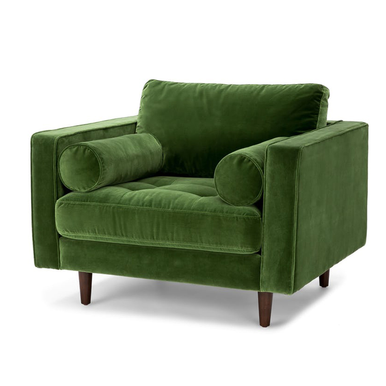 Роскошные наборы мебели для гостиной, бархатное кресло для дивана