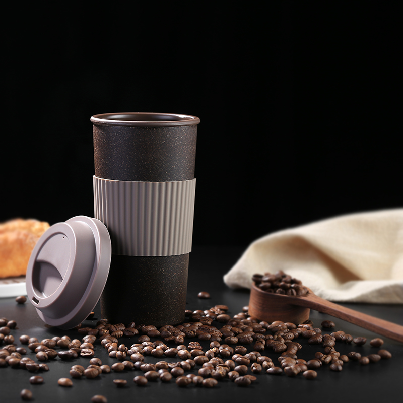 BL202262-400ML13OZ Eco пользовательская крышка и рукав белая многоразовая переработанная биоразлагаемая дорожная кружка для кофе