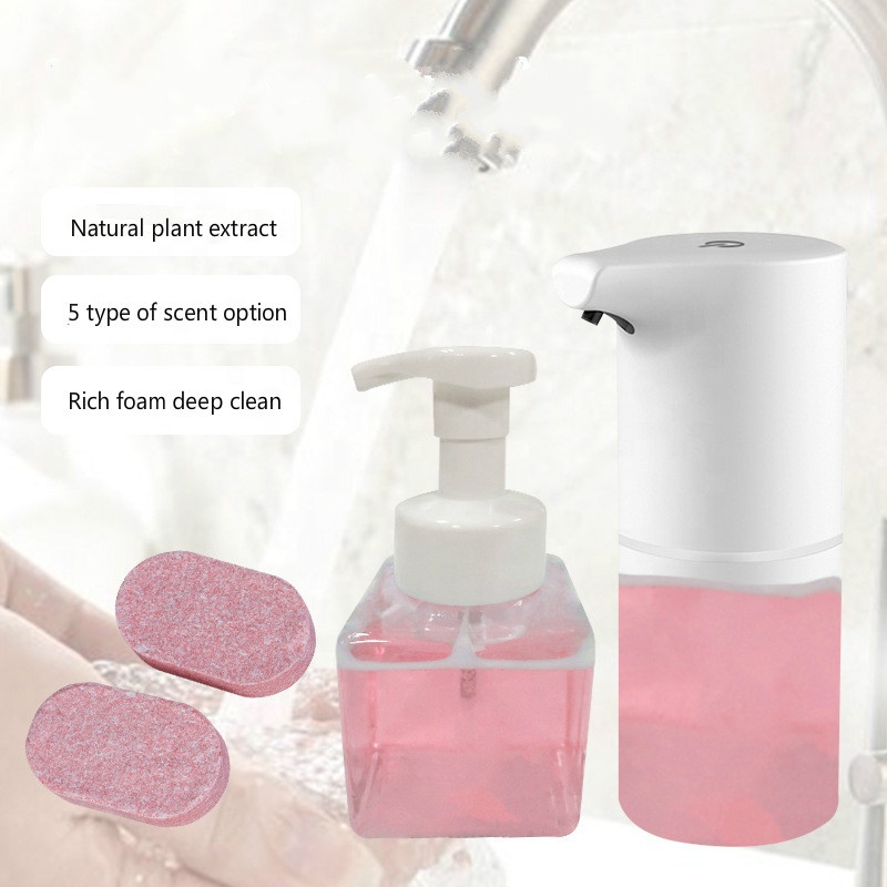 Экологически чистые пенные таблетки для мытья рук с розовым эфирным маслом