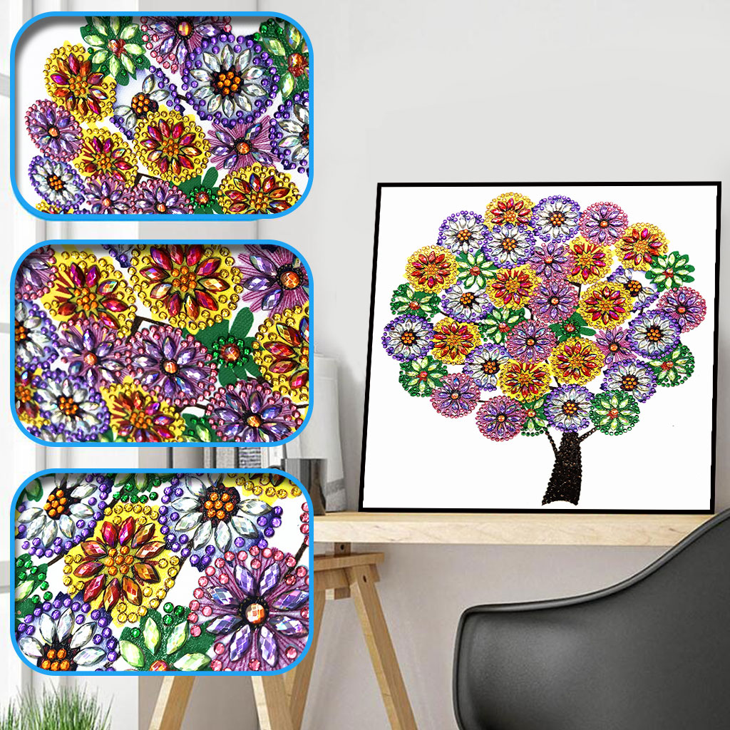 Wholesale diamond painting four seasons tree collection DIY crystal diamond painting 5D special shape diamond painting
