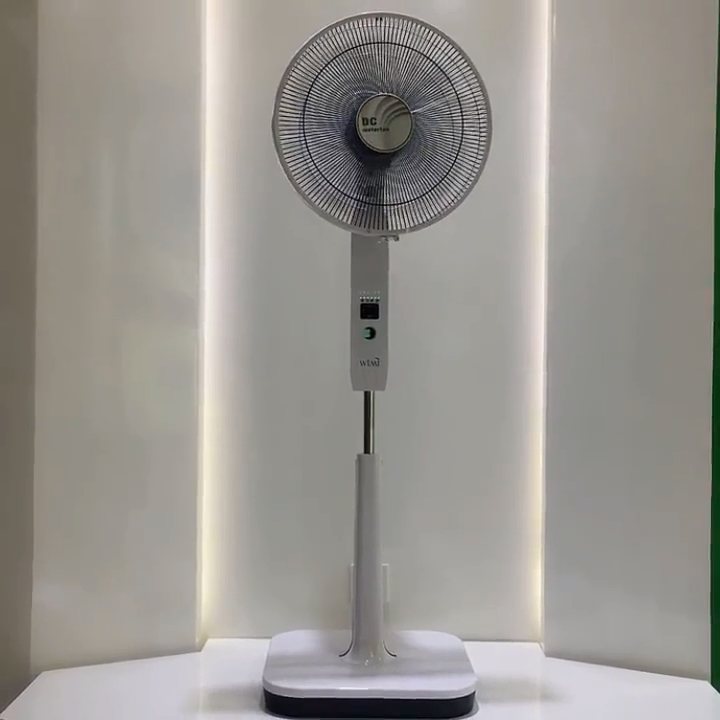 High Quality 12V Dc Remote Control Pedestal Floor Fan 16 Inch Rechargeable  Fan