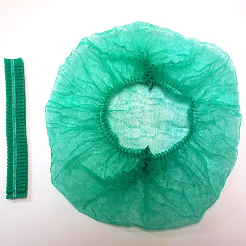disposable nonwoven clip bouffant cap With elastic band for industry