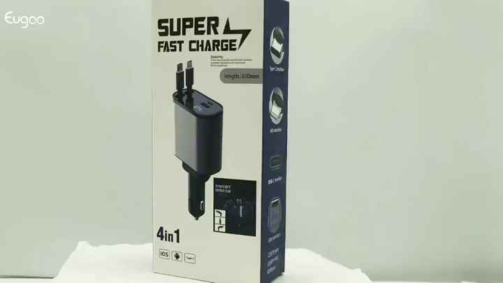 120W Caricabatterie Auto USB Con Cavo USB C 1M Per Turbo Charge - Foto 3