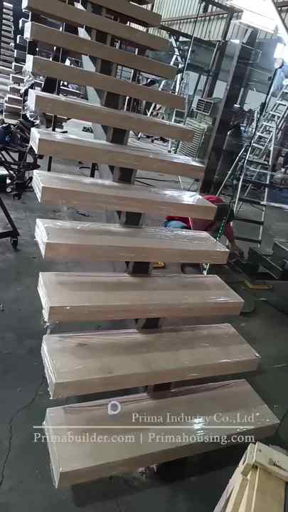 Prima Prefabricated Indoor Spiral Stairs Single Beam Floating Solid ...