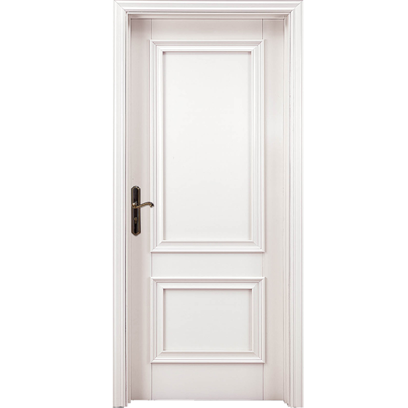 HS-YH8064 modern home soundproof luxury solid wood white interior door