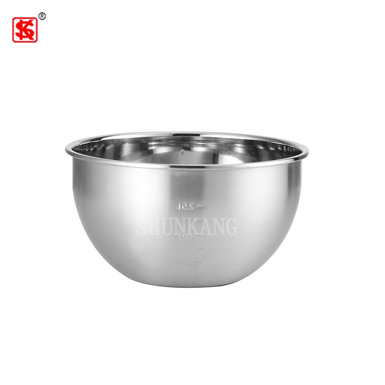 Stainless Steel 201 Seasoning Mixing Bowl Set Salad Bowl basin with Silicone Bottom