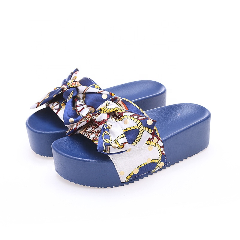 Новейшая модель; Большие размеры; Женские туфли на платформе без задника с открытыми пальцами сандалии туфли на высоком каблуке, шарф, ткань хлопок, принт с бабочкой в стиле вамп, женские ботинки на толстой подошве