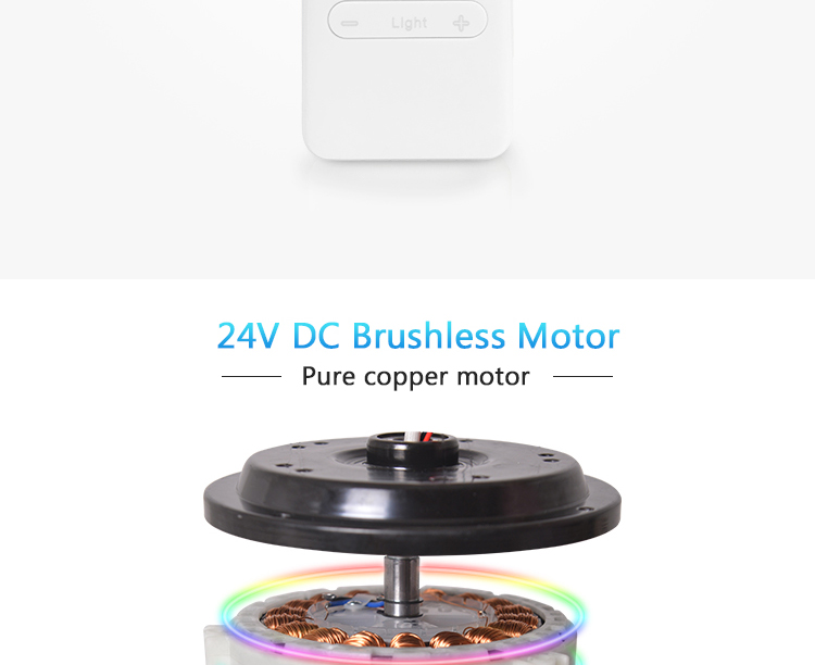 52 inches indoor modern design remote control LED light retractable DC ceiling fan
