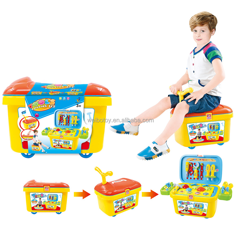 Легкий монтаж семинара "tool box игровой набор пластиковых детям настоящий набор инструментов для продажи