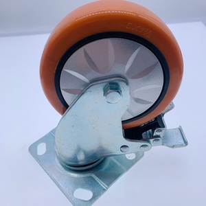 16mm 4 Ruedas para Muebles con Freno Ruedas Giratorias de 2 Pulgadas Silenciosas Tipo U F/érula Caster Pivotantes para Carro,Mesa,Muebles de Paleta,Maquinaria Peque/ña,Cama para Ni/ños