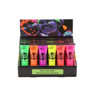 25ML face painting glow in the dark body paint art neon paints acrylic noctilucent UV colors luminous pigments ointment supplies