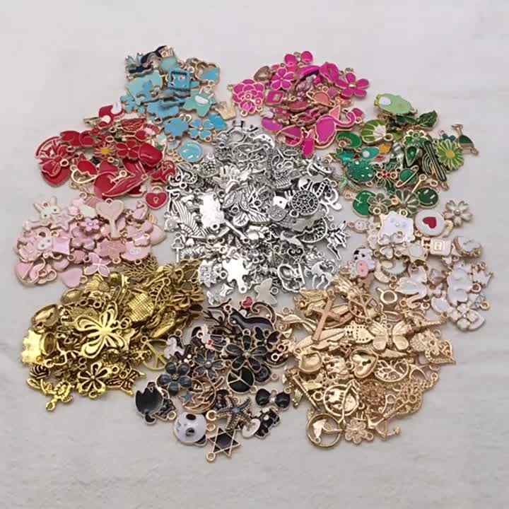 Wholesale Gold Plated Enamel Pendants Charms for DIY Crafts