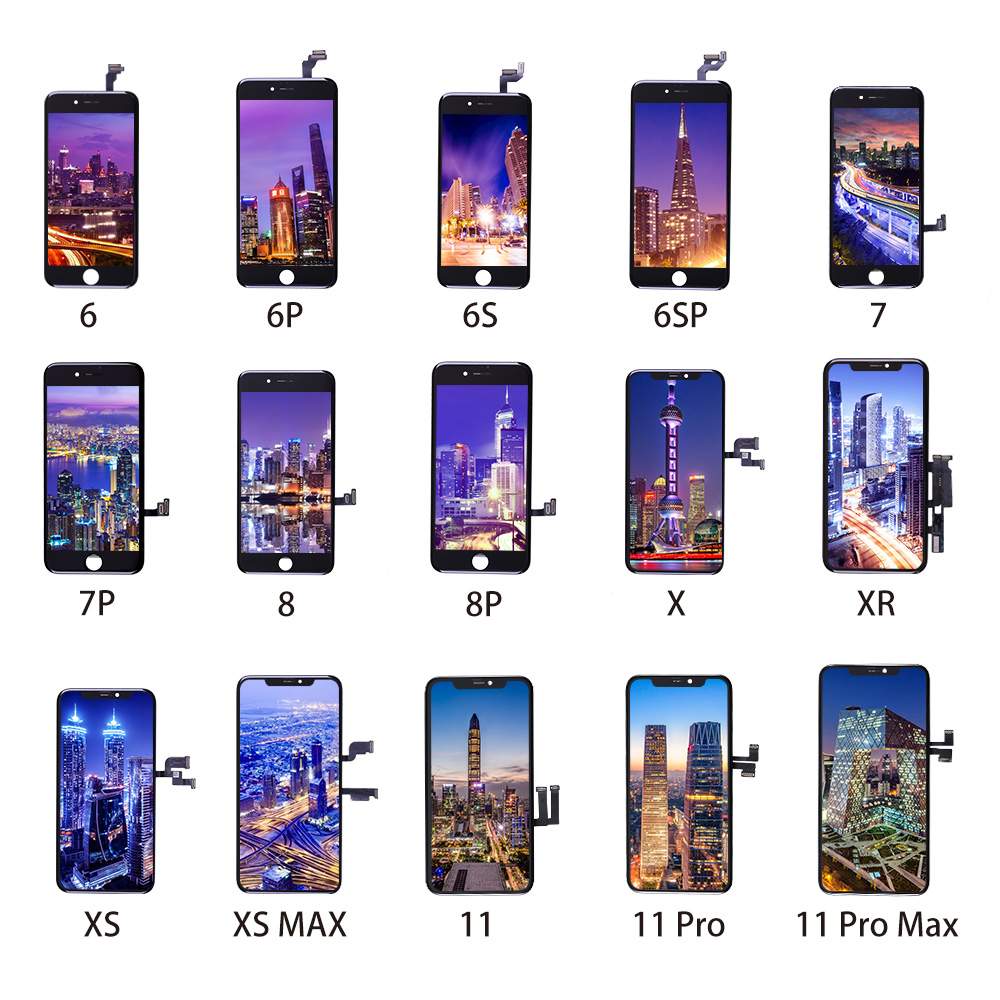 ЖК-экран для iPhone X XS XR XS Max 11 12 Pro Max Mini 6 6S 7 8 Plus, ЖК-дисплей с дигитайзером и сенсорным экраном, ЖК-дисплей для мобильного телефона Elekworld
