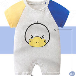 2020 novo pato do bebê macacão de algodão puro camiseta de mangas curtas bonito carton verão
