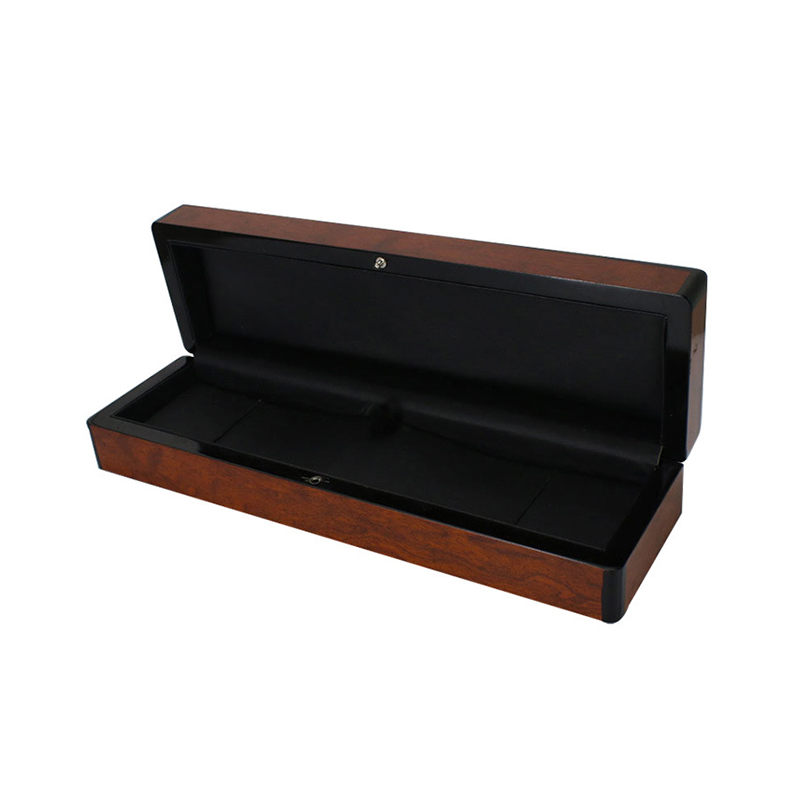 Forma de retângulo Slim Design de madeira Caixa de relógio