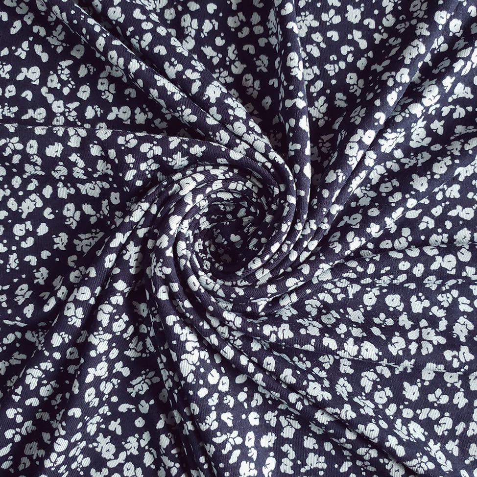 Vintage Floral Viscose Fabric For Dress Style Fabric Flower Popular Comfortable Anti Pill Fabric