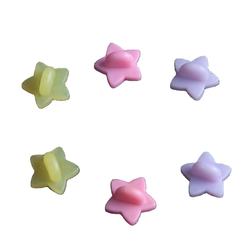 Atacado Cor Branca Costas Pin Cinco em Forma de Estrela de Borracha de Plástico PVC Alfinete de Lapela Costas para Crachás