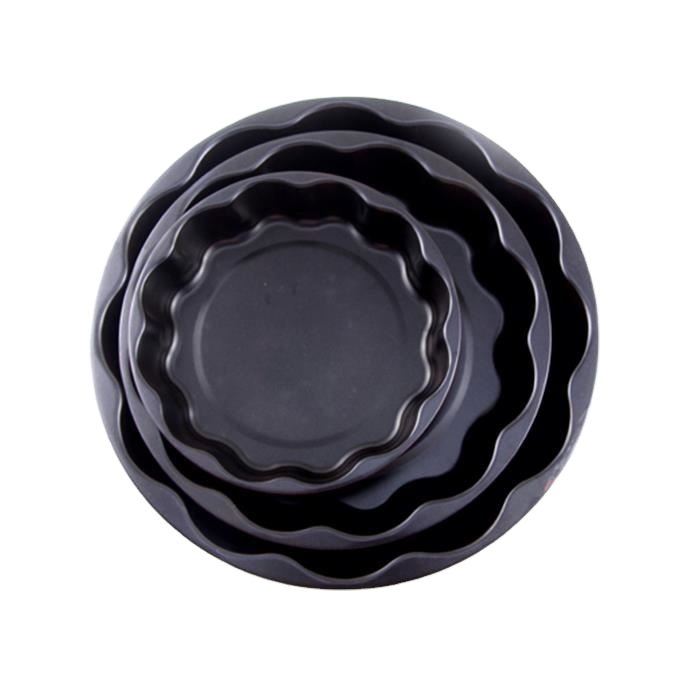 144120 набор антипригарных круглых сковородок из углеродистой стали, Набор круглых сковородок в форме цветка