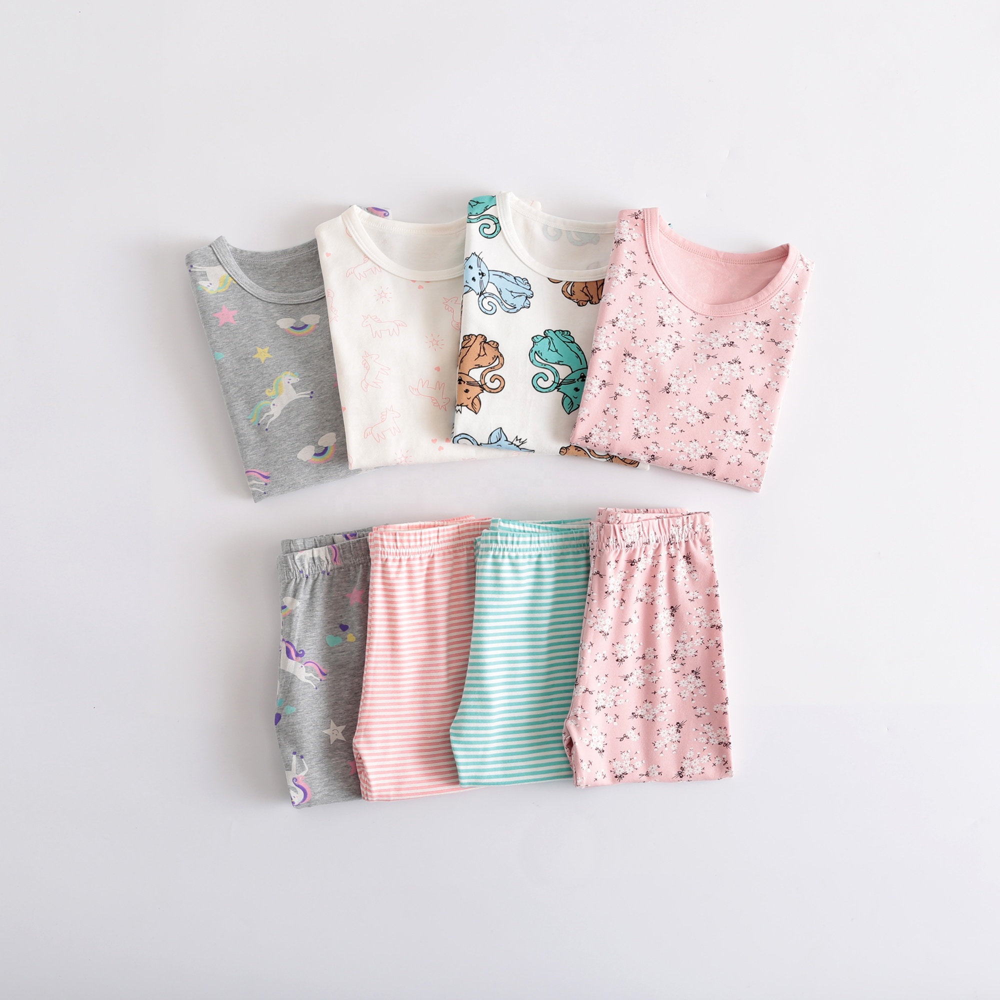 Детские пижамы из 95% хлопка, детские рождественские пижамы, Детский комплект пижам нового дизайна с принтом