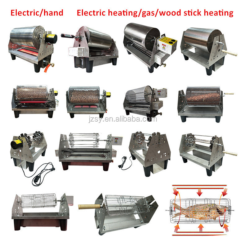 Description Picture 5 of itemHome Small Electric Soybean Peanut Charcoal Roasting Machine Outdoor Coffee Bean Cashew Nut Cocoa Beans Roaster