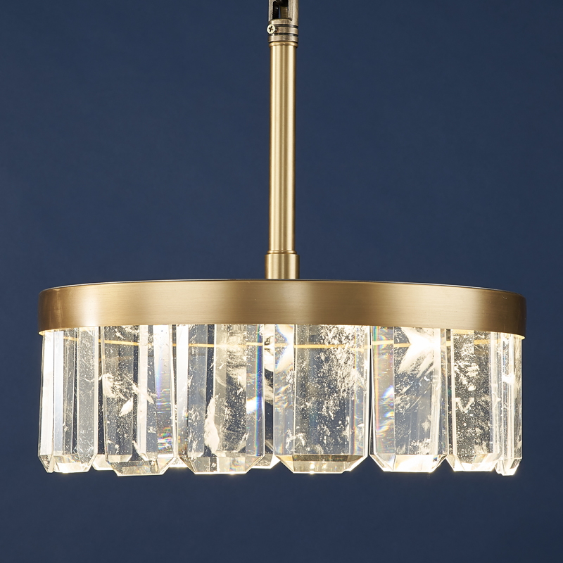 Copper Indoor Villa Fancy Design Pendant Chandelier Crystal Lamp Modern Luxury Living Room Interior Restaurant Lighting Fixtures