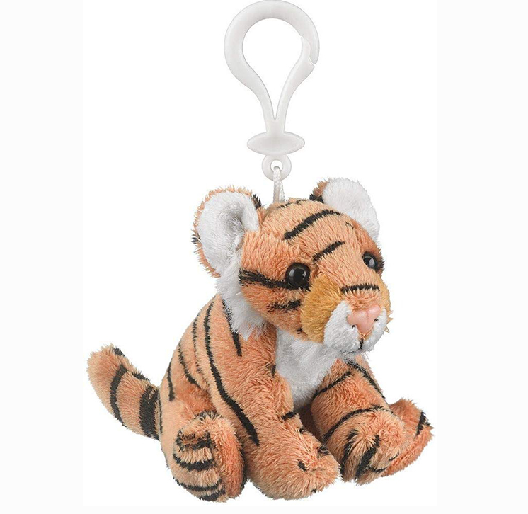Porte-clés En Peluche Mignon En Forme De Patte De Tigre Avec Breloque En Fourrure De Lapin Pour Sac à Dos Pour Femmes Et Filles