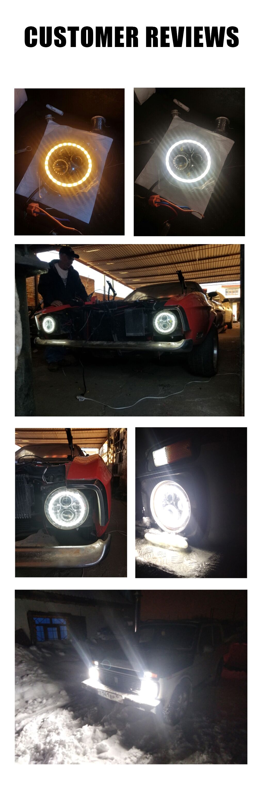 wholesale 7 inch 360 light sealed beam h4 motorcycle led round headlight