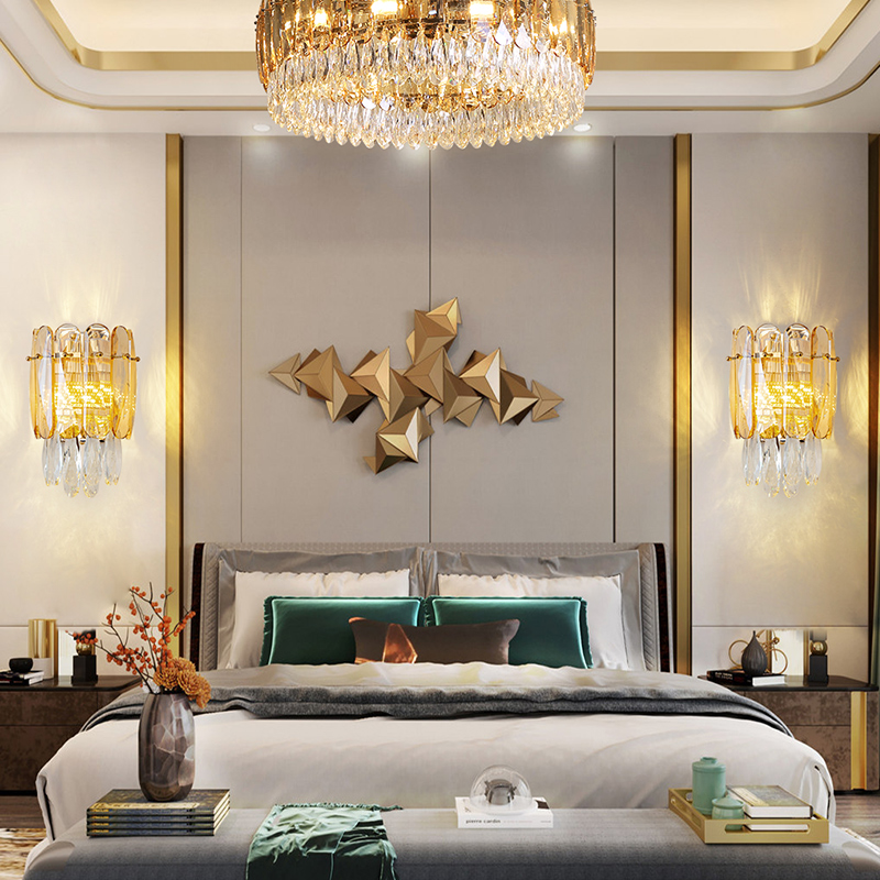 china crystal indoor wall lighting Christmas lights  Bedroom Decorated Hotel Reading Lamp Modern Bracket Crystal LED Wall Light
