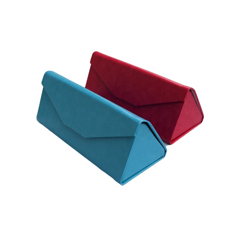 Clássico dobra couro PU caixa de vidros