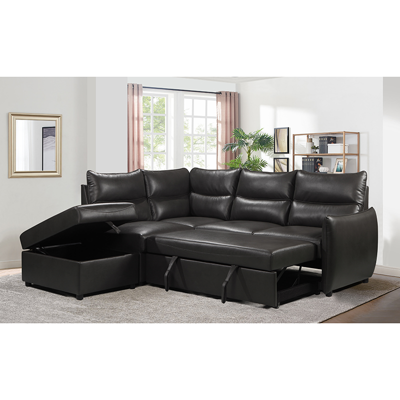 Living room L shaped sofa set for home High quality sleeper sofa Modern sectionals leather sofa