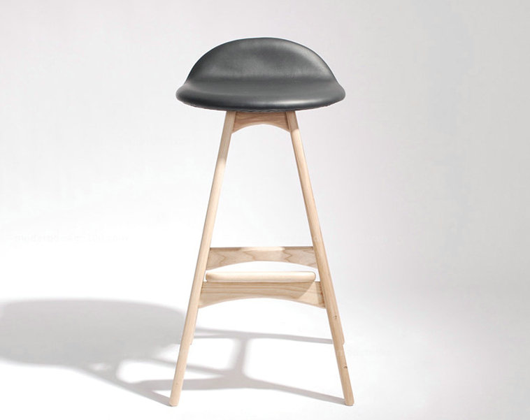 Scandinavian upholstery Erik wooden counter stools