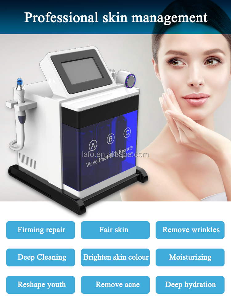 portable Hydro water dermabrasion facial machine / 5 in 1 multifunction skin face beauty instrument LF-836A