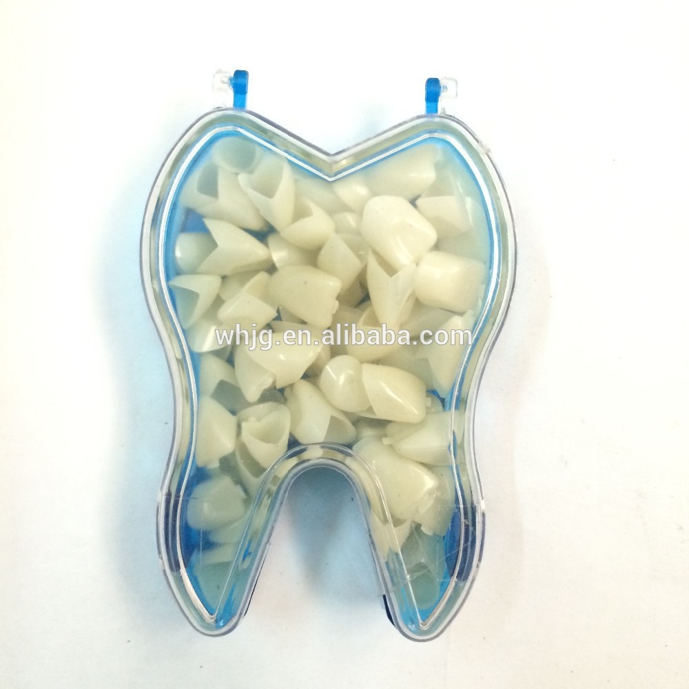 Mixed Size and Shape Dental Plastic Temporary Crowns for Anterior and Posterior Teeth