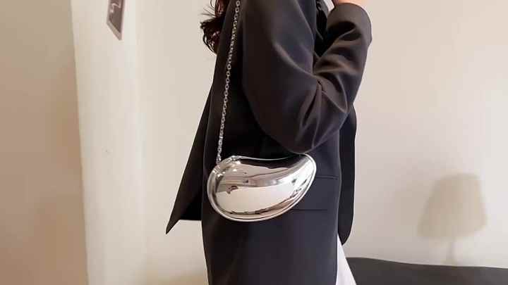 Women Prom Dress Clutch Bag Acrylic Clutch Purses for Women Formal Party  Anniversary, Round Evening Bags with Gold Chain